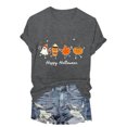 thumbnail image 6 of mgoYE Women's Halloween Tshirts Funny Novelty Graphic Halloween Holiday Tshirt Short Sleeve Tshirt Woman Shirts(Dark Gray,3XL), 6 of 7
