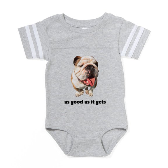 CafePress - FIN Bulldog Good.Pn... - Cute Infant Baby Football Bodysuit