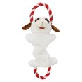 thumbnail image 1 of Multipet Plush Lamb Chop Tug and Crinkle Dog Toy with Rope, 1 of 5