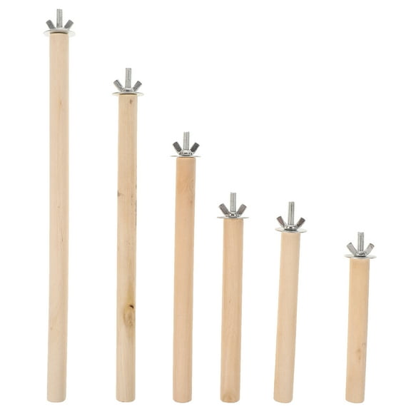 Masteelf  6 Pcs Parrot Toys Bird Perches for Cages Sand Paper Birds Khaki
