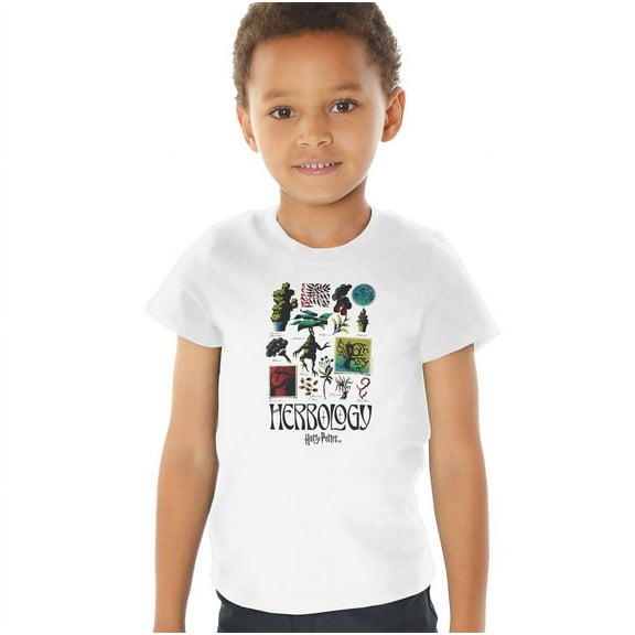 Harry Potter Herbology Textbook Kids T Shirt (4) for Toddler Boys and Girls, White