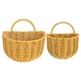 thumbnail image 4 of Clearance & Promo,Baskets,Imitation Rattan Makeup Storage Basket, Retro Wall-Mounted Portable Multi-Functional Storage Basket for Home and Kitchen, | Plastic, B-711 MIANHT, 4 of 9