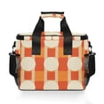 thumbnail image 7 of FORMRS Insulated Cooler Bag 24 Cans Capacity Soft Leakproof Lunch Box with Side Pockets, Beige Geometric Circles, 7 of 7