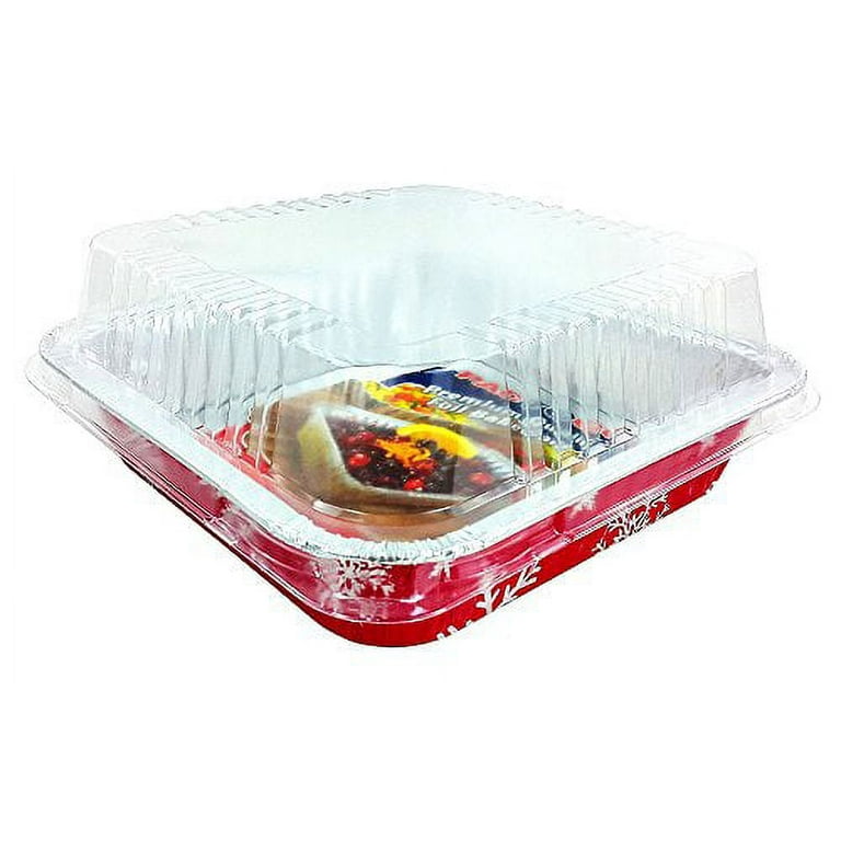 BLUE PANDA 50 Pack Christmas Aluminum Foil Loaf Pans with Holiday Paper  Lids, 22 oz Baking Tins (8.5 x 2.5 x 4.5 In)