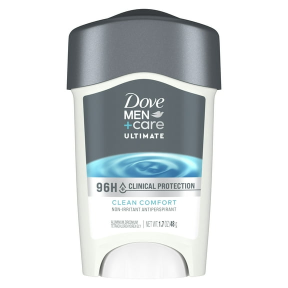 Dove Men Care Clinical Protection Antiperspirant Stick End Sweat Hacks Clean Comfort 96-Hour Protection, 1.7 oz