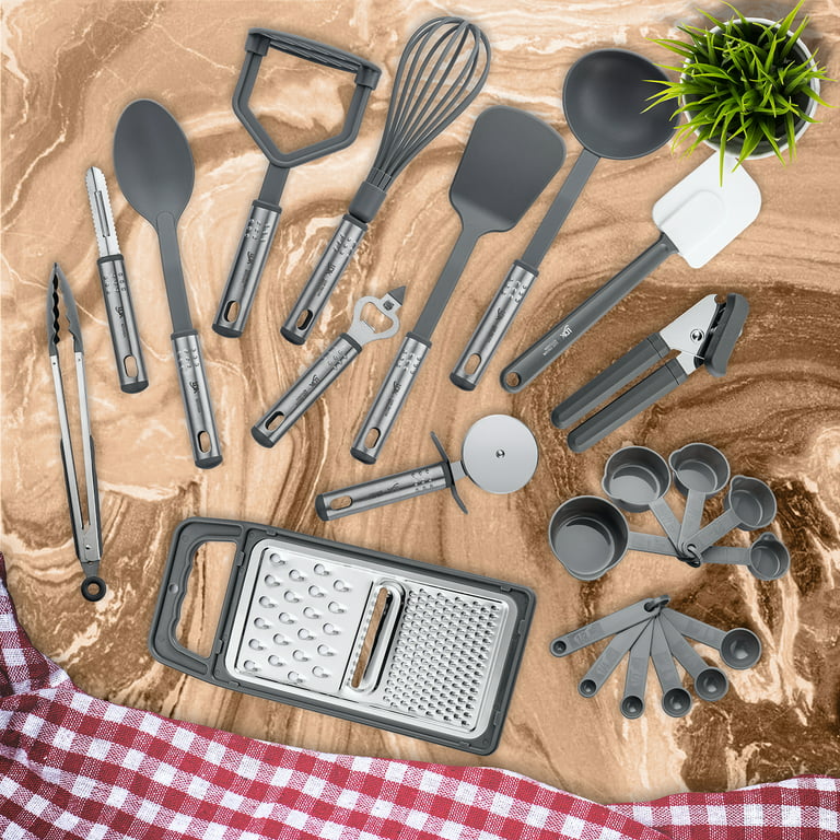 23 Piece Kitchen Utensils Set Cooking Tools - Nylon, Stainless