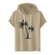 thumbnail image 4 of Camiseta Deportiva de Manga Corta de la Blusa de los Hombres Casual de la Moda Sólida con Capucha, Top Casual para Al Aire Libre, 4 of 7