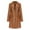 Brown, variant on Women's Mid-Length Leather Trench Coat, Long Sleeve Faux Leather Jacket, Classic Faux Leather Coat, Casual Outerwear, Office Wear Coat Black L