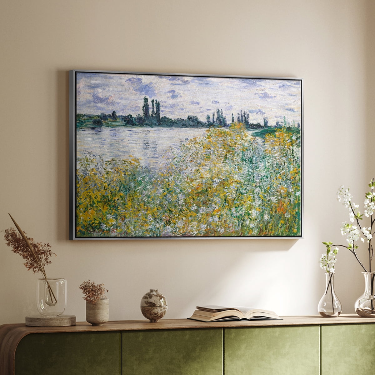 Vintage Landscape-XXVIII By Wexford Home Framed in Silver Wood Gallery Wrapped Canvas 17 in. x 25 in.