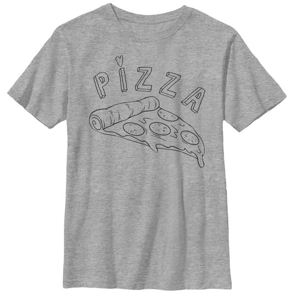 Boy's Lost Gods Pizza Doodle Graphic Tee Athletic Heather Large