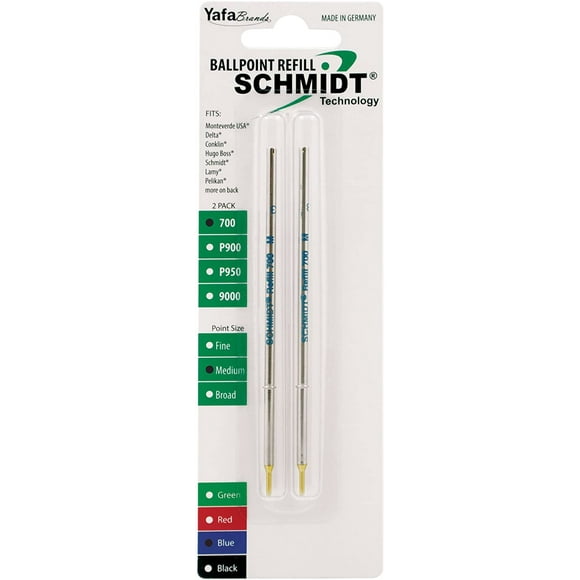 Schmidt 700 A3 Ballpoint Refill Medium, Blue, 2 Pack Blister (SC58153)