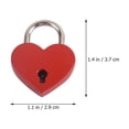 thumbnail image 3 of Miangastore Red Heart Shaped Zinc Alloy Padlocks with Keys for Decoration and Security 2 Sets Small Size, 3 of 8