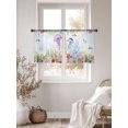 thumbnail image 4 of Coastal Jellyfish Sheer Curtains 45 Inch Long 2 Panels, Coral Conch Starfish Shell Vintage Nautical Light Filtering Rod Pocket Curtains, Sheer Voile Drapes for Living Room Bedroom, 52"x45", 4 of 8