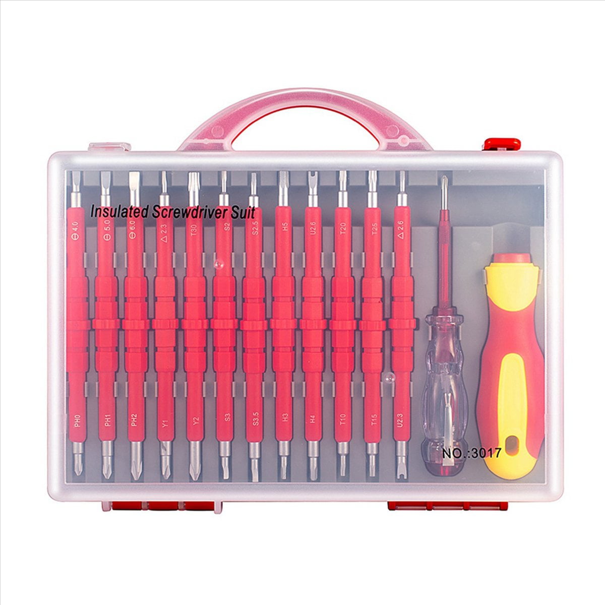 52-Piece 1000V Insulated Electrician Screwdriver Set Professional Electrical Screw Driver Tools for Man with Case