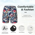 thumbnail image 3 of Yiaed cool rock Skull Print Mens Swim Trunks Bathing Suit Compression Liner Beach Swim Shorts Swimwear Quick Dry Zipper Pocket No-Chafing Board Short-X-Large, 3 of 6