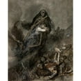 thumbnail image 2 of Clément-Auguste Andrieux 15x18 Gold Ornate Wood Frame and Double Matted Museum Art Print Titled - Allegory of Death (1855-1865), 2 of 4
