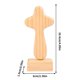 thumbnail image 3 of Crucifijo de madera decorativo con base | Adorno de cruz de madera magnética | Arte de mesa religioso hecho a mano | Elegante figura espiritual para el hogar | 10,4x6x1,5cm | Regalo duradero para, 3 of 6