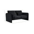 thumbnail image 3 of Meridian Furniture Sloan Black Velvet Fabric Loveseat, 3 of 17