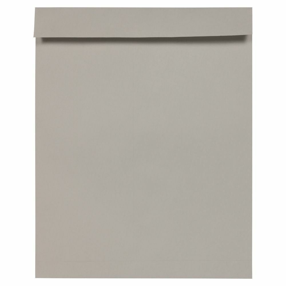 JAM Paper 16 x 20 Open End Catalog Premium Envelopes, Grey Kraft, 500 per Pack