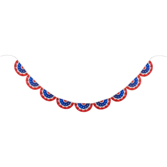 Northlight 9.75' Americana USA Flag Bunting Hanging Wall Banner