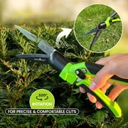 Garden Guru Hand Grass Clipper Scissors – Rotating Cutter Head w/ Safety Lock – Rust Proof Carbon Steel Blades & Soft Comfort Grip Handles – Perfect for Lawn Edging, Shrubs, Flowers, Gardening (4)