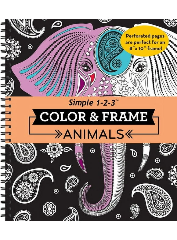 Color & Frame: Color & Frame - Animals (Adult Coloring Book) (Other)