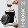 thumbnail image 3 of 12 oz Disposable Coffee Cups with Lids, 50 Pack Insulated Hot Cups To Go Paper Coffee Cups with Lids and Straws, Corrugated Ripple Wall Cup for Hot Drink, Office, Coffee Bar (Black), 3 of 6