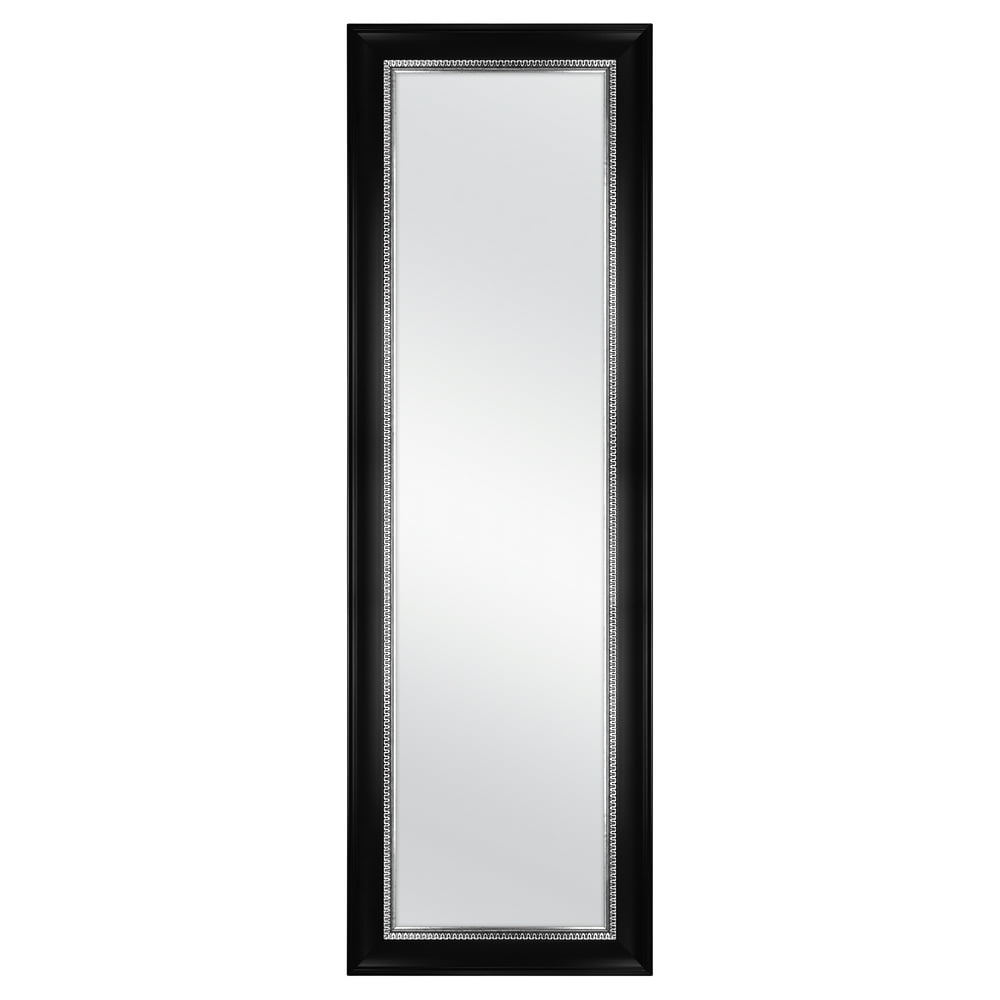 Mainstays OvertheDoor Mirror, Black with Pewter, 17" x 53" Walmart