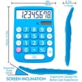 thumbnail image 3 of Calculadora de estilo hogareño y de oficina - Pantalla LCD de 8 dígitos - Adecuada para uso en escritorio y en movimiento. (Azul), 3 of 4