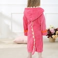 thumbnail image 6 of Zwiiyzr 1-6 Years Toddler Boy Girl Cartoon Dinosaur Soft Cotton Bath Towel Baby Beach Towel Bathrobe Hooded Bath Robe Hot Pink, 6 of 8