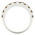 thumbnail image 5 of 1 ctw Wedding Band for Women - 18K White Gold Simulated Champagne Diamond Stackable Eternity Ring, 5 of 6