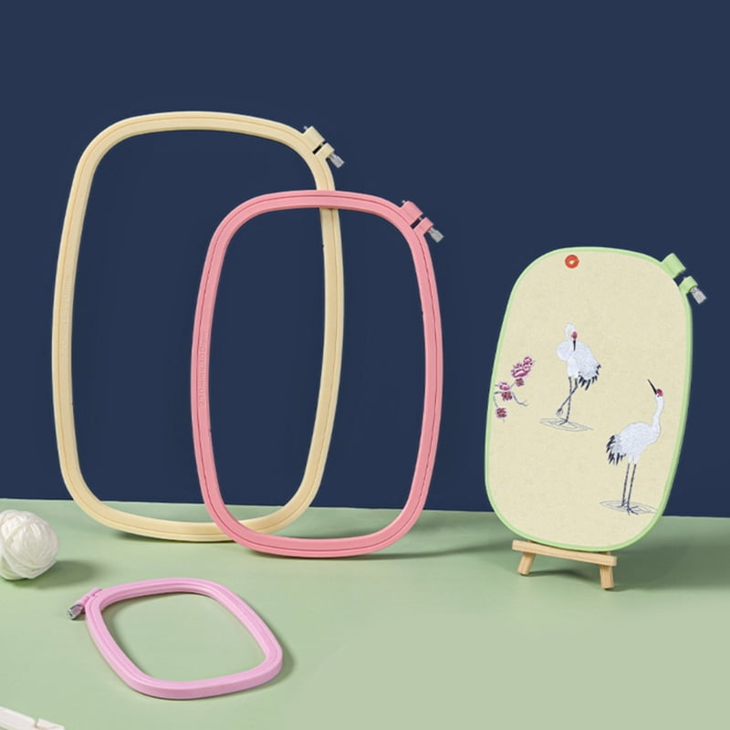 5 Pcs Square Embroidery Frames Candy Color Embroidery Hoop for Craft Enthusiasts