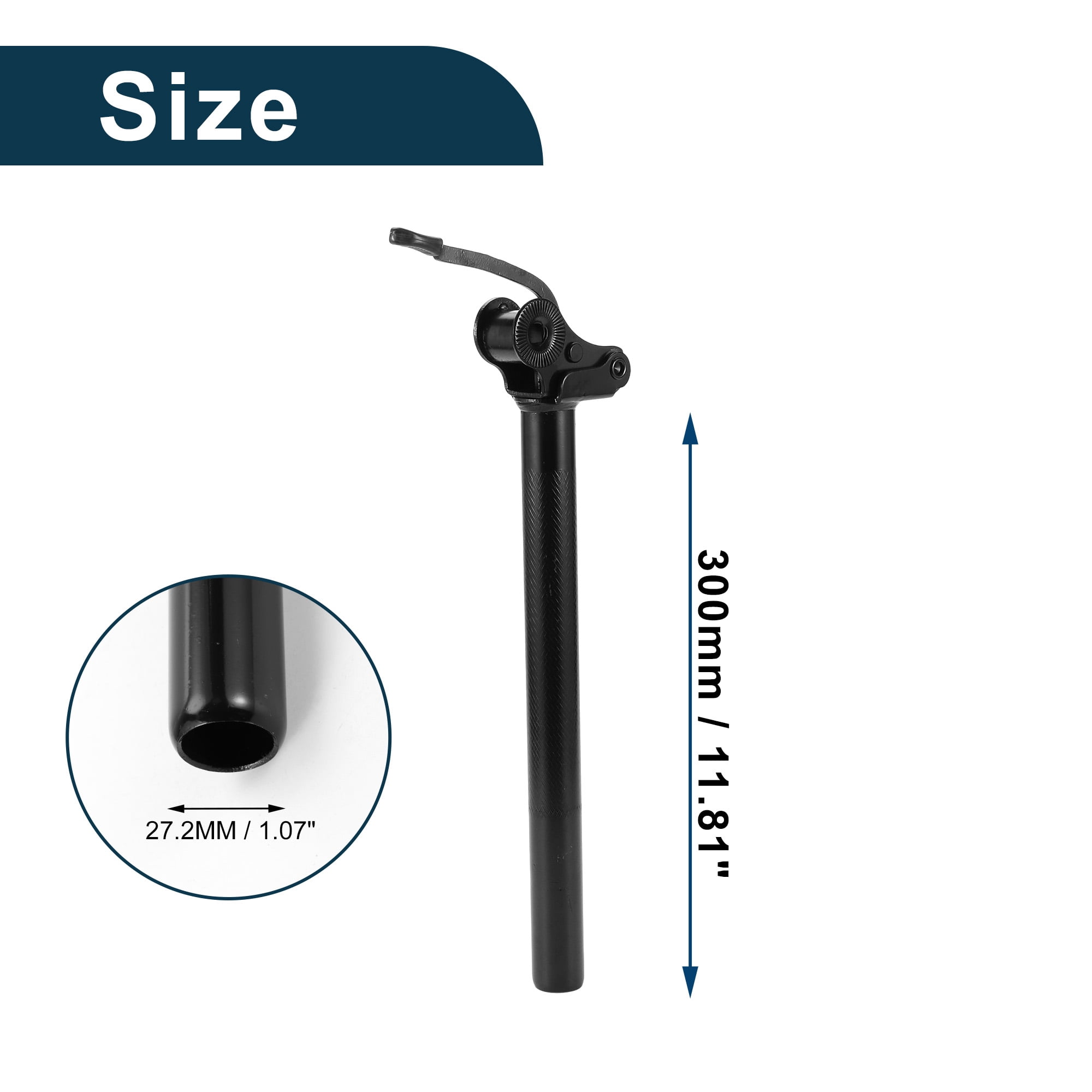 Unique Bargains Bike Seat Post Electric Bicycles Anti-Theft Locking 27.2x300mm Steel