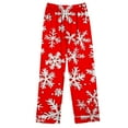 thumbnail image 6 of Lorytime Women Pjs Sets Christmas Snowflakes Long Sleeved Collared Tops Elastic Waist Pants Holiday Loungewear, 6 of 7