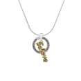 thumbnail image 2 of Delight Jewelry Goldtone Crystal Script ''Believe'' Silvertone Grandmother Ring Charm Necklace, 18", 2 of 4