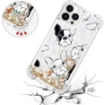 thumbnail image 5 of Compatible with iPhone 14 Pro Max Case Glitter for Girls Women Cute Liquid Floating Quicksand Shockproof Bumper Silicone Clear Case for iPhone 14 Pro Max 6.7 inch Gold Dog YB, 5 of 12