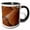 Black/White, variant on 3drose, Tail Feathers of Copper Pheasant, 11oz Two-tone Red Mug