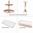 thumbnail image 4 of Fichiouy 10Pcs Detachable Crystal Metal Cake Holder Wedding Dessert Stand Cupcake Plates, 4 of 10