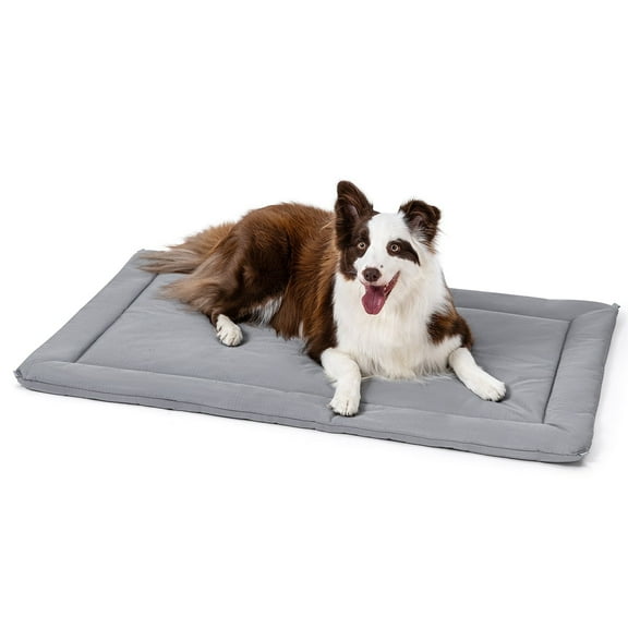 Pelzin Cybarmour Chew Proof Dog Crate Pad - Outdoor Indestructible Dog Bed - Tough - Potable - Machine Washable - Water & Dirt-Resistant - Large Breeds & Fits 36-Inch Crate - 35"x22", Limestone