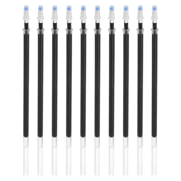 Recargas de bolígrafo Uxcell de 130 mm, punta de 0.5 mm, recarga de tinta de gel negra, 50 piezas