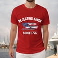 thumbnail image 4 of Linfrsh Mens Fourth Of July Shirt 4th Of July Tshirts Short Sleeve Patriotic July 4th Usa Flag Star Striped Printed T Shirts For Men 4th Of July Soft Summer Tee(Red,M), 4 of 5