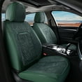 thumbnail image 3 of Coverado Full Set Car Seat Covers, Front and Back Seat Protectors, Faux Leather & Flannel Fashion Auto Accessories, Universal Fit Most Cars, SUVs Pickup Trucks, Green, 3 of 10