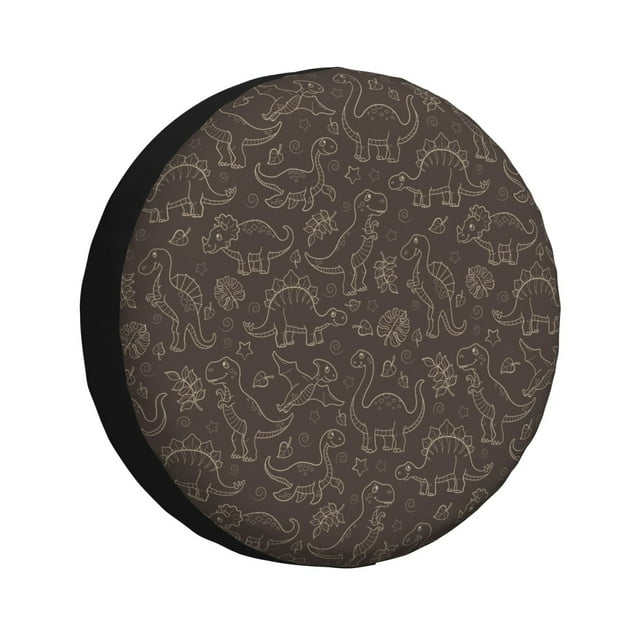 Bingfone Dinosaure pour Housse de Pneu de Rechange Étanche Protecteurs de Roue Universels pour RV Véhicule Récréatif Remorque de Voyage SUV Camion-17 Pouces