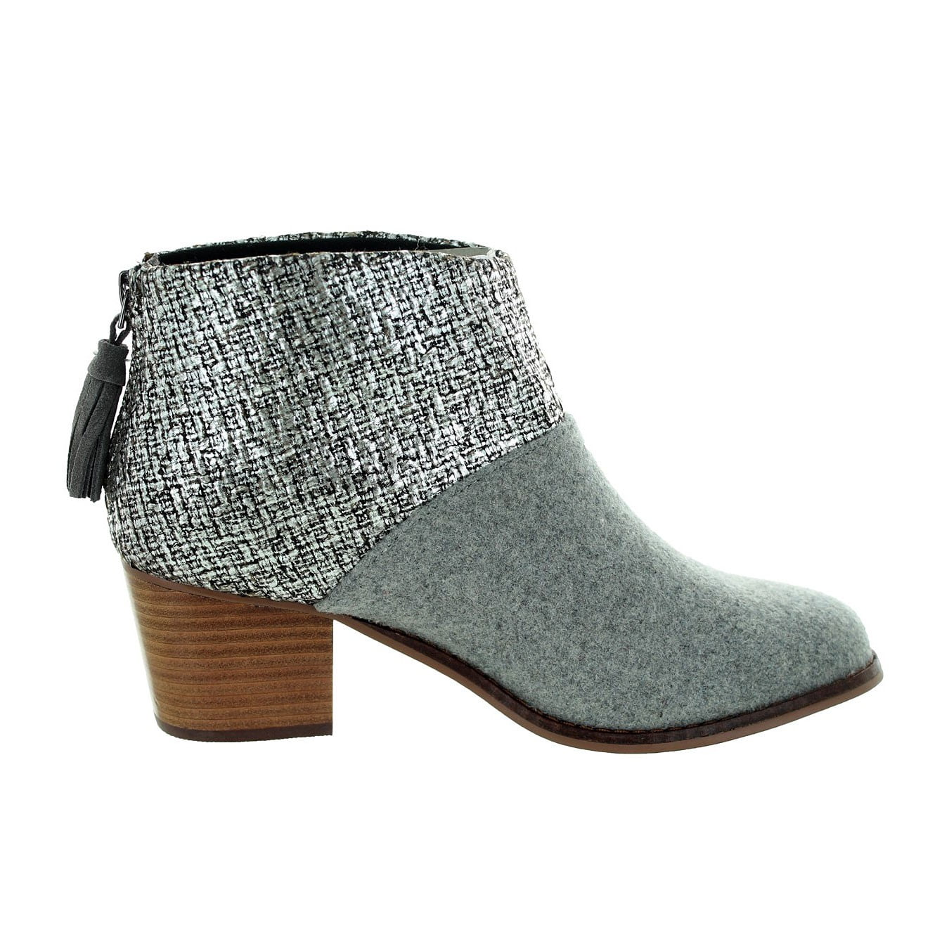 Toms leila hotsell booties black leather
