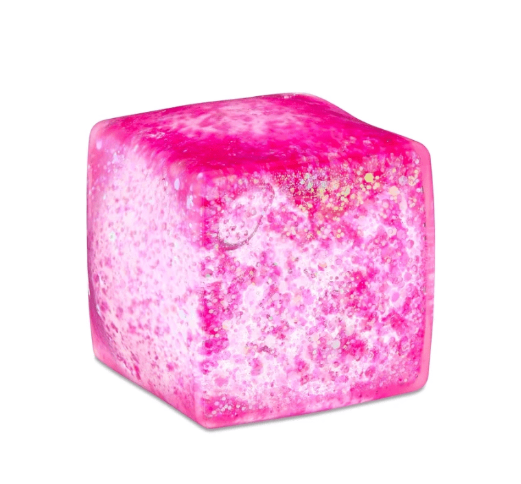 Sparkly Sugar Squishy Cube, 3 Inch Easter Fidget Accessory