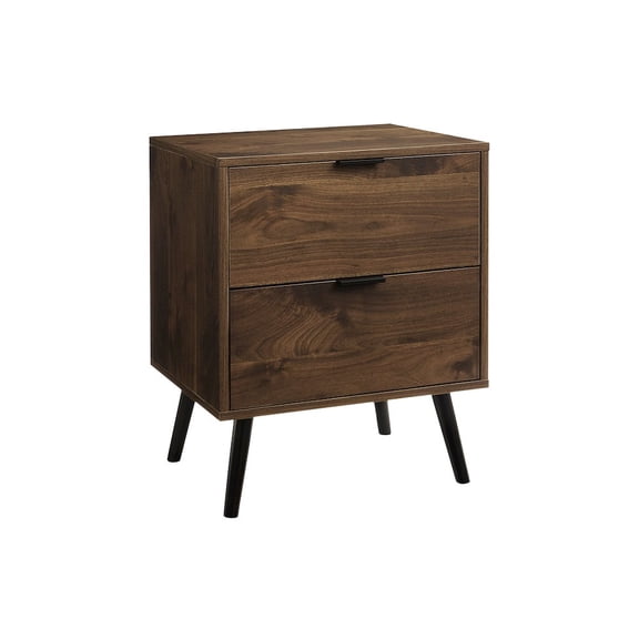 Monarch Accent Table, Storage Drawer, Walnut Laminate, Modern, Contemporary