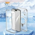 thumbnail image 3 of ELEHOLD Full Body Clear Case for iPhone 16 Plus, Shockproof Durable Case with Built-in Screen Protector & Magnetic Invisible Stand,Clear, 3 of 6