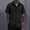 Black, variant on VgaVtl Summer Mens Turn Down Collar Shirts Beach Short Sleeve Mens Tops Leisure Vacation Button Plain