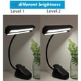 thumbnail image 3 of Lámpara de escritorio con clip LED, luces nocturnas con clip recargables USB flexibles, lámpara de 9 LED con brillo ajustable para piano, viajes, oficina y cama, 3 of 5