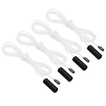 1.5M Ceiling Pull Chain, 4 Pcs Pulls String Extender with Cylinder Pendant for Fan Light Pulling Switch, Black